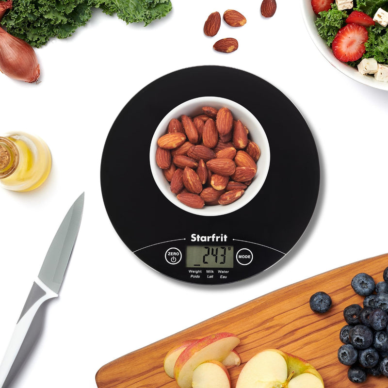 Starfrit Digital Kitchen Scale - 5kg/11lb - Precision Baking Imperial to Metric - Measures Liquid Volume