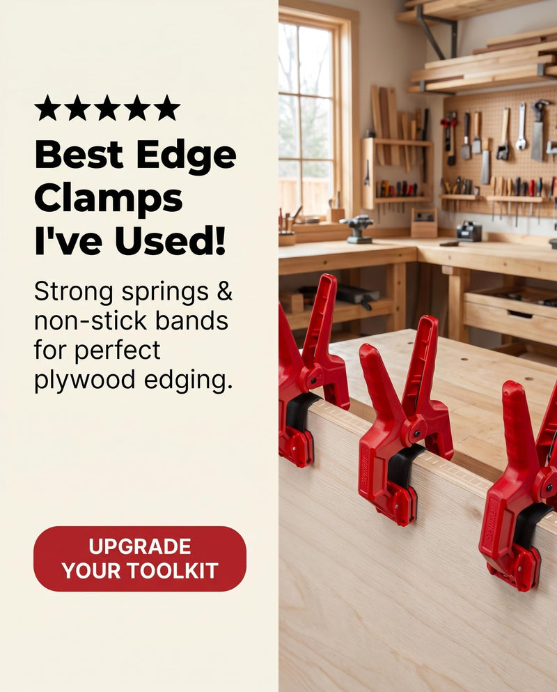 VMTW Band Clamp 6 pack for edge clamping, banding on shelving, cabinet edges, plywood edging, laminations