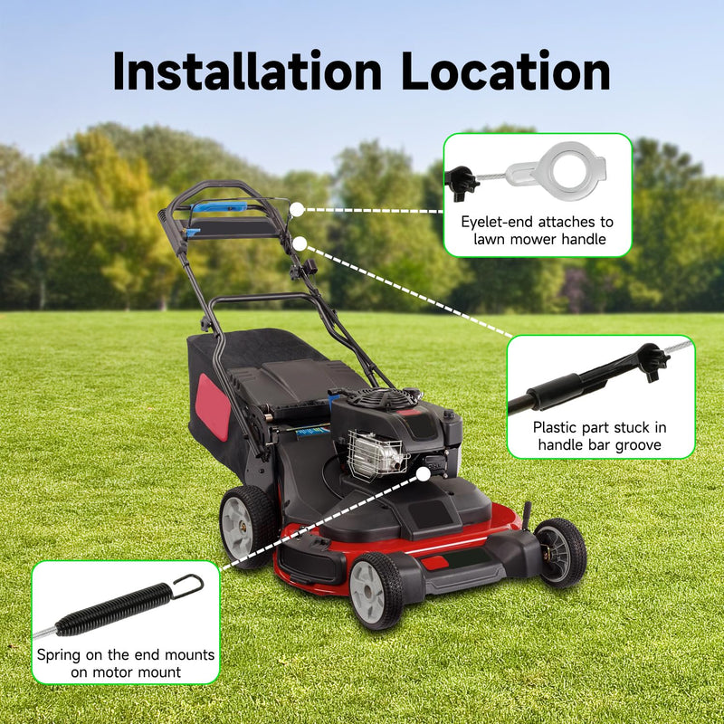 133-1998 Brake Cable Compatible with Toro Timemaster 30" Self Propelled Gas Push Lawn Mower, Blade Engagement Cable Replacement for Toro 21199 21200 20976 20978 Walk Behind Lawnmower Parts