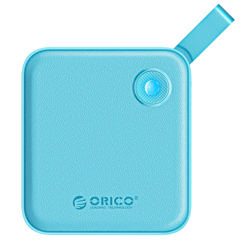 ORICO Portable SSD 512 GB with 2 in 1 USB C Cable, External Solid State Drives, Up to 460MB/s, Status Indicator, Reliable Storage for USB-C Smartphone, PC - B5PLUS(Blue) 512GB Blue
