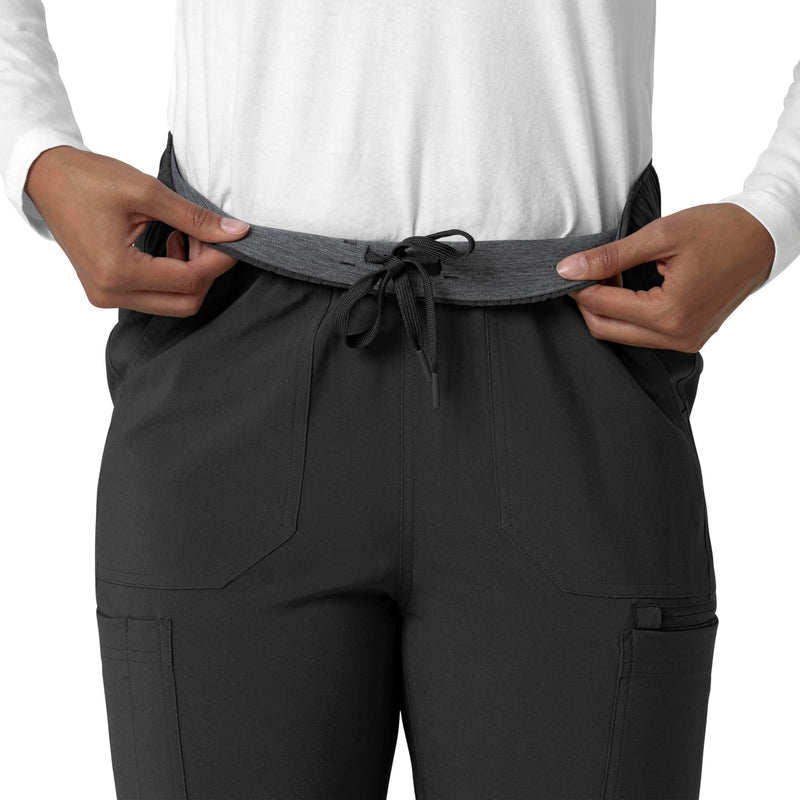 Carhartt Scrubs for Women Force Cross-Flex Straight-Leg Cargo Pants with Drawstring and 7 Pockets Medium Black