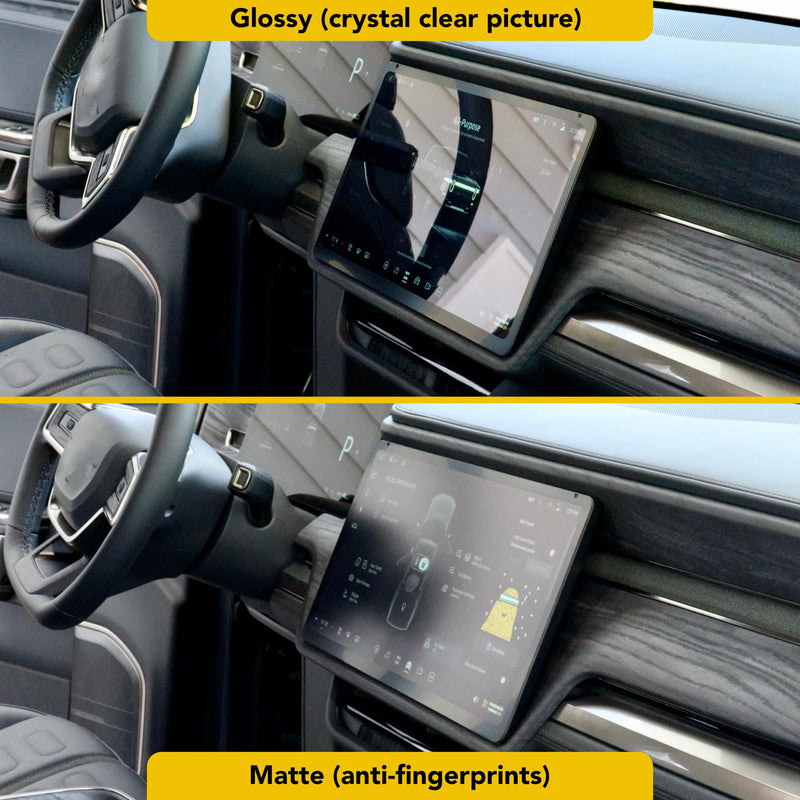 [AUSTRALIA] - Screen Protectors for Rivian R1T & Rivian R1S (All 3) 9H Tough Navigation Display Protection for the GPS & Infotainment Touch System 2021-2025 Rivian Accessories (Matte) Matte