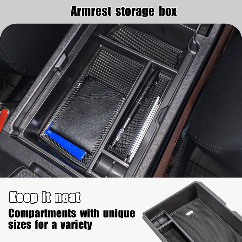 3PCS Center Console Organizer Compatible with 2026 2025 2024 2023 Honda CRV Armrest Storage Box Armrest Hidden Storage Box Secret Compartment Insert Tray Interior Accessories 3 Pcs Center Console Organizer