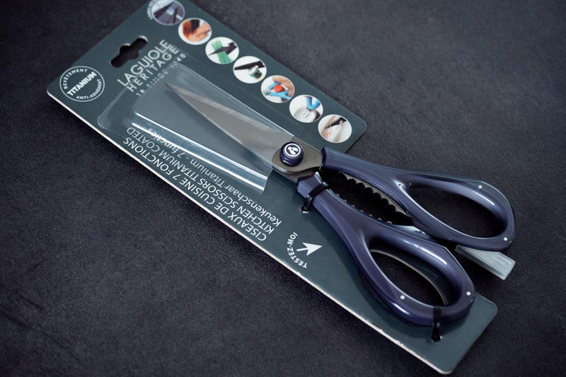 TB Laguiole Evolution - Kitchen Scissors Design - Multifunctional Professional - High-end Poultry Shears (Black) Black
