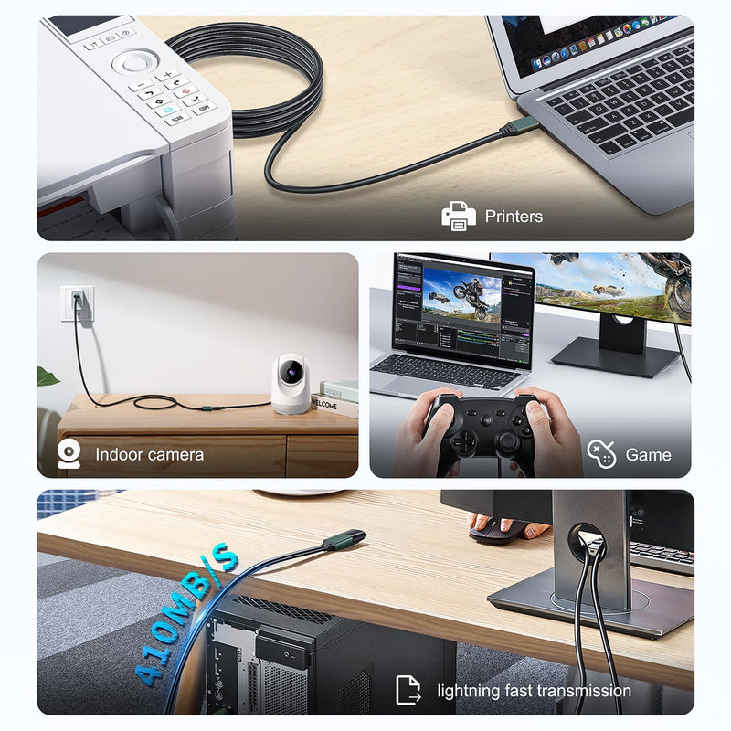 Kumiho 65FT USB 3.0 Extension Cable with Extension Chipsets Signal Booster Active Type A Male to A Female for PlayStation, Xbox, Keyboard, Mouse, USB Flash Drive, Printer, Camera and More