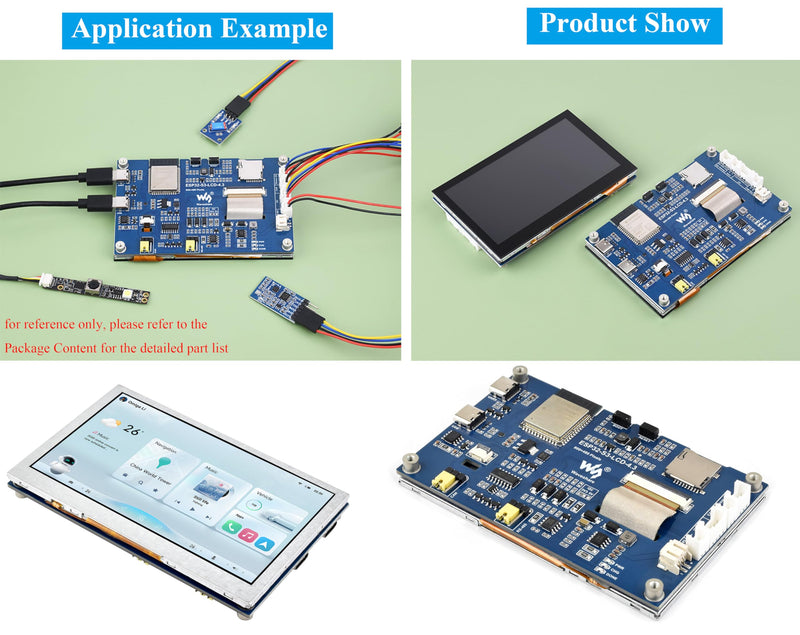 ESP32-S3 4.3inch Display Development Board, 800x480 Pixel IPS LCD Screen, 32-bit LX7 Dual-Core Processor, Up to 240MHz Frequency, Onboard CAN RS485 I2C Interfaces, Support W F& BLE 5 (No Touch)
