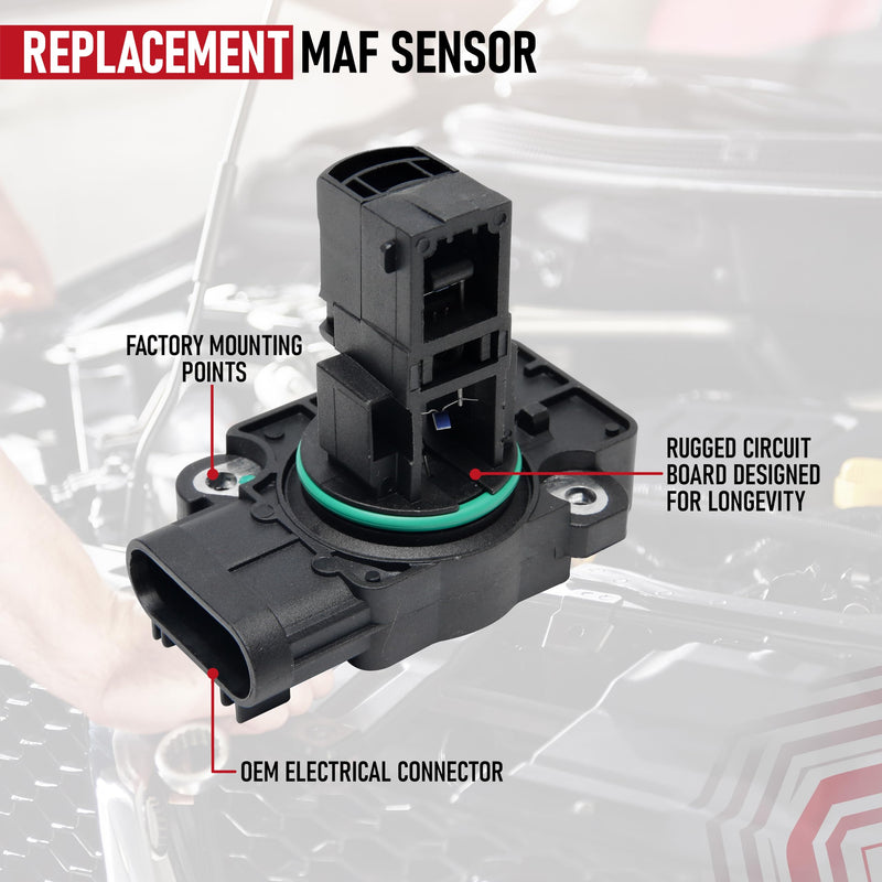 Mass Air Flow MAF Sensor Replacement by AA Ignition - Compatible with CTS, Cadillac Escalade, Chevy Avalanche, Silverado 1500, Suburban & Tahoe, GMC Sierra 2500 & Yukon - Replaces 10393948, 23256991 23256991 GM 09-15
