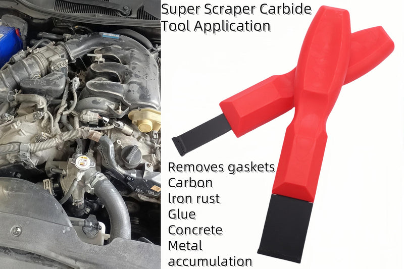 Carbide Scraper Super Carbide Gasket Scraper for 1-1/4 Inch and 5/8 Inch-Carbide Scraper for Metal，Carbide Scraper Set (2-Piece)