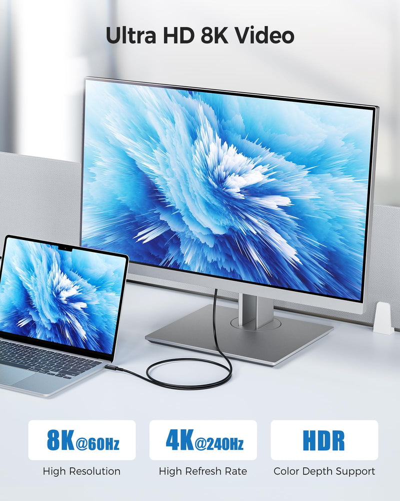 Cable Matters [Intel Certified] 40Gbps Active Thunderbolt 4 Cable 6.6 ft with 240W Charging and 8K Video, Black - Fully Compatible with USB C/USB-C, USB4, and Thunderbolt 3