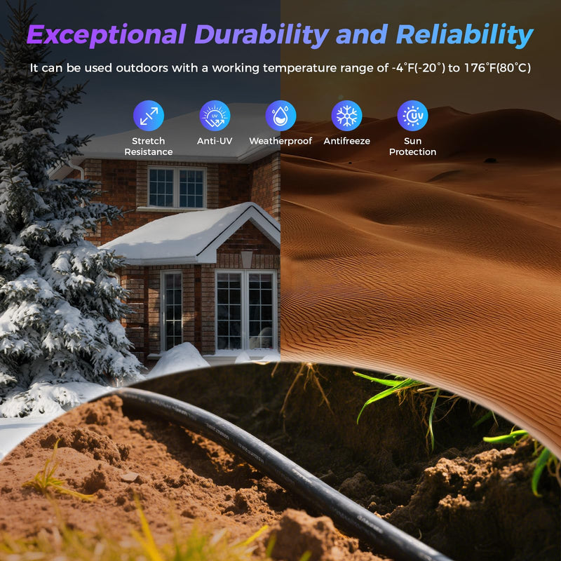 Cat 6 Ethernet Cable 10 ft, High Speed 10Gbps 550MHz Network Cable, Outdoor & Indoor Weatherproof LAN Patch Cable, 26 AWG Core RJ45 Gold-Plated Cord, Compatible with Router, Modem, PC, Gaming Console Black 10FT