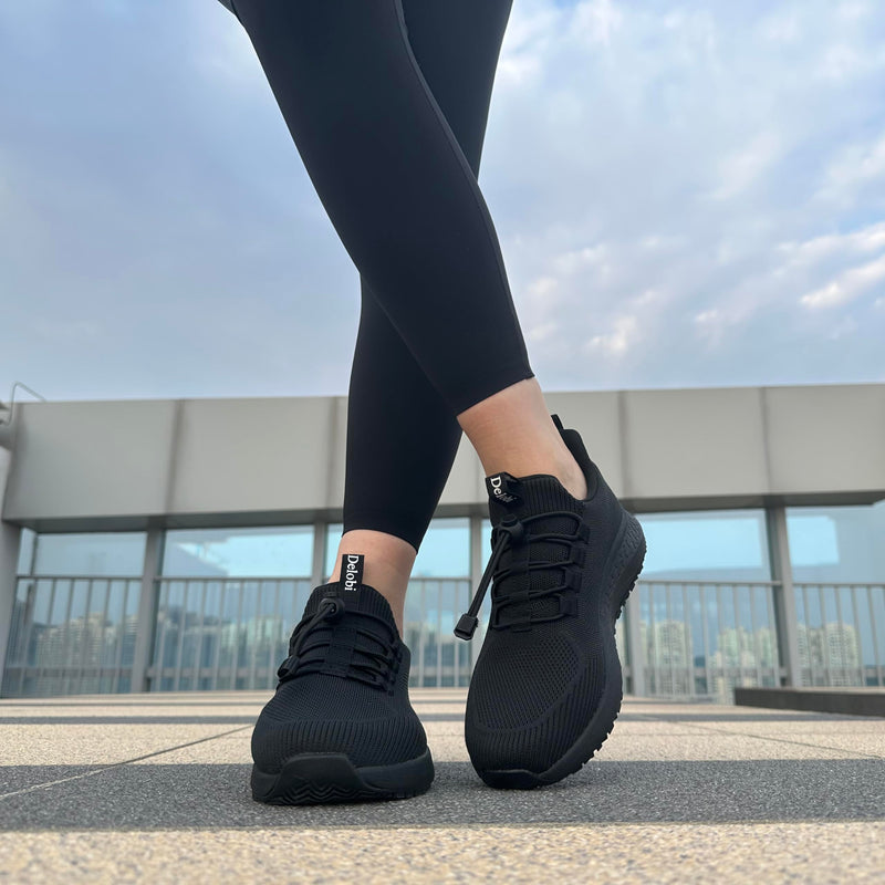 Women's Non Slip Work Shoes Slip Resistant Waterproof Chef Shoe for Restaurant Kitchen Food Service Nursing Hospital Staff Lightweight Walking Sneakers with Slip-On Design 8 All Black