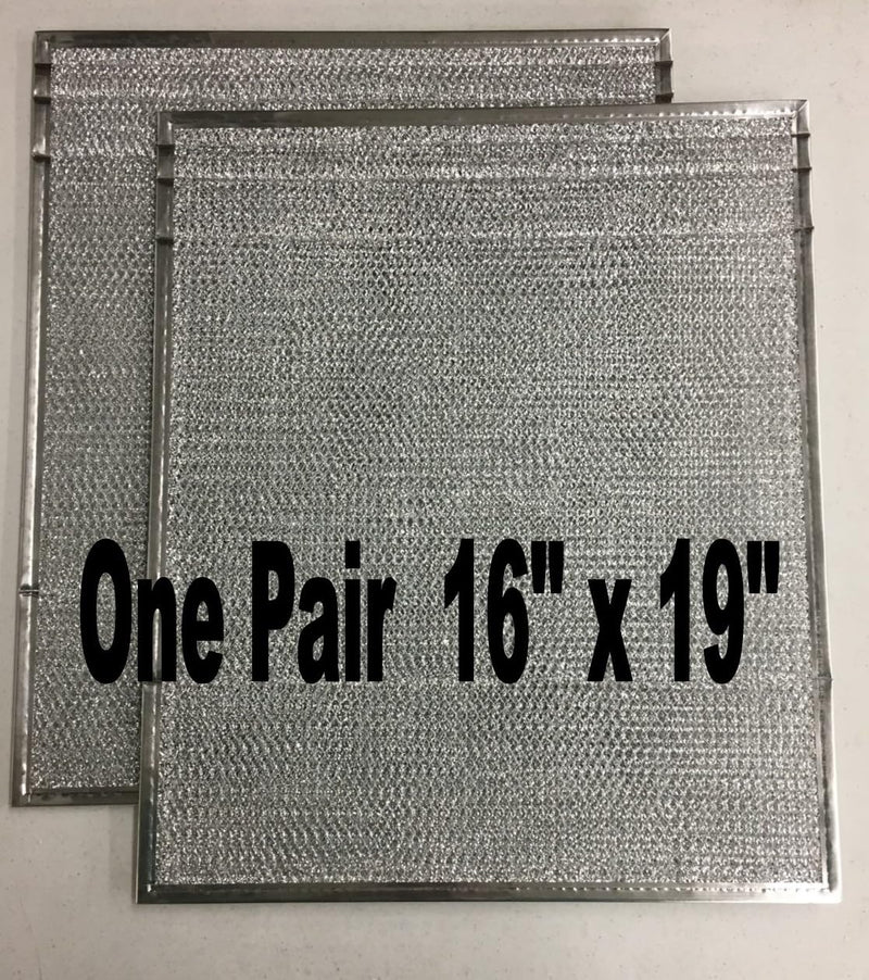 Filter Everything Reusable Air Filter 16x19x1/8, Part Number 917763 Nordyne Replacement, Aluminum HVAC & Furnace Washable Air Filter, Durable & Reusable Premium Replacement Set, 2 Pack 19" x 16" x 1/8"