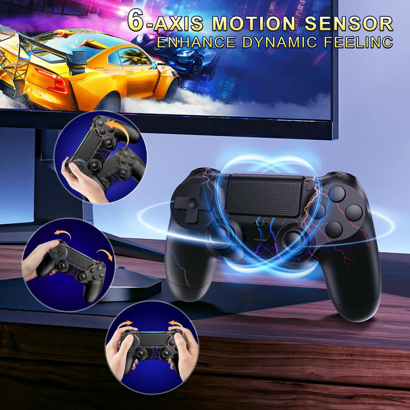 2 Pack for PS4 Controller,Wireless Controller for PS4/Pro/Slim/PC