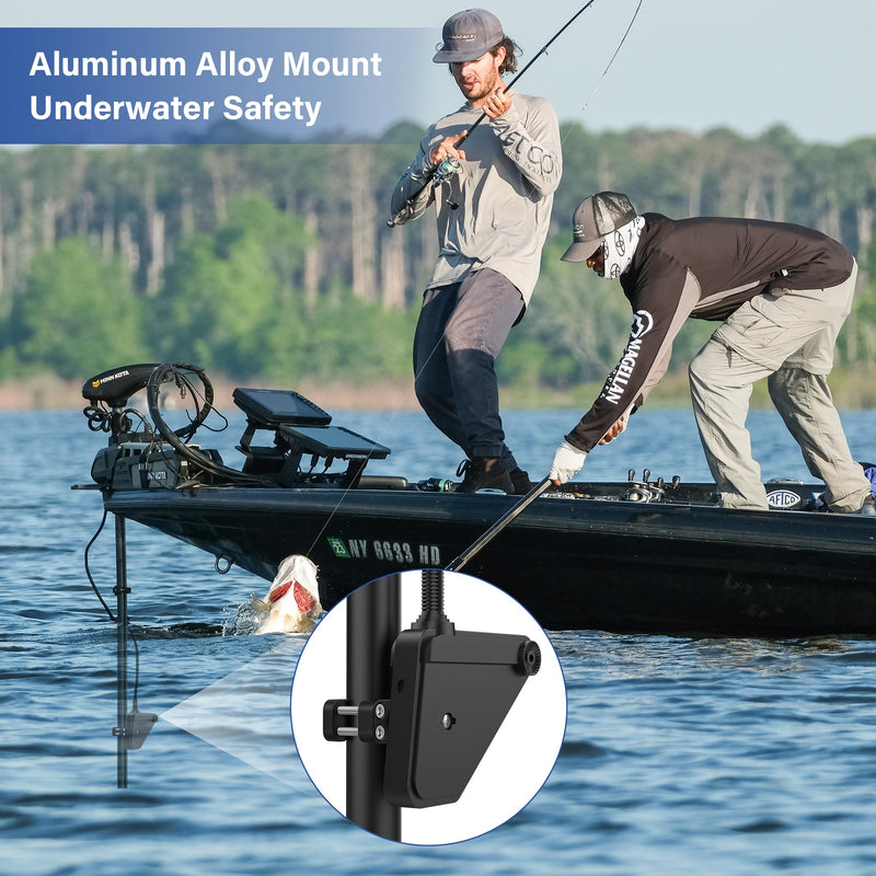 Aluminum Alloy Adjustable Transducer Pole Mount Vehicle Mounts Compatible with Lowrance Eagle Eye 9 Sensor, Fits Various Rod, Easy Installation-Adjustable Clamp Style for 1" to 1.5" Pole