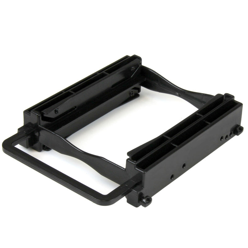 StarTech.com Dual 2.5" SSD/HDD Mounting Bracket for 3.5? Drive Bay - Tool-Less Installation - 2-Drive Adapter Bracket for Desktop Computer (BRACKET225PT), Black 1 Count (Pack of 1) 2x2.5" Drive (Tool-less)