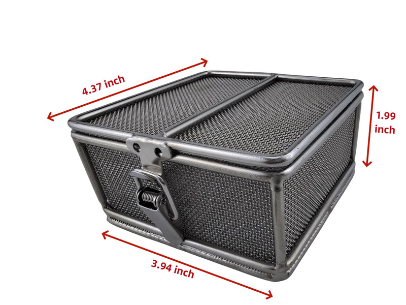 Carligo Ultrasonic Cleaner Baskets for Small Parts, Mini Mesh Basket for Steam Jewelry Cleaner Ultrasonic Machine, Stainless Steel Mesh Ball for Sonic Jewelry Cleaner Solution （4" x 4" x 2"） 4" x 4" x 2"