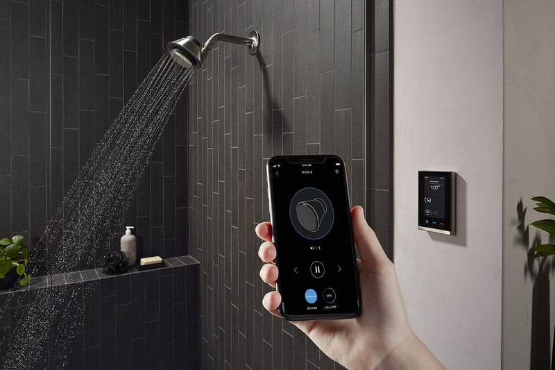 Kohler Moxie Shower head and Waterproof Bluetooth Wireless Speaker, 1.75 GPM - Matte Black