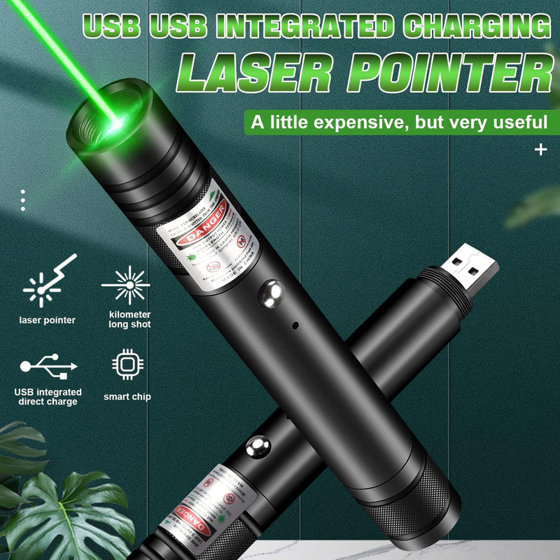LUEIIN Long Range Laser Pointer 10000 Feet Visible Beam,USB Rechargeable Green Laser Pointer High Power for Presentations