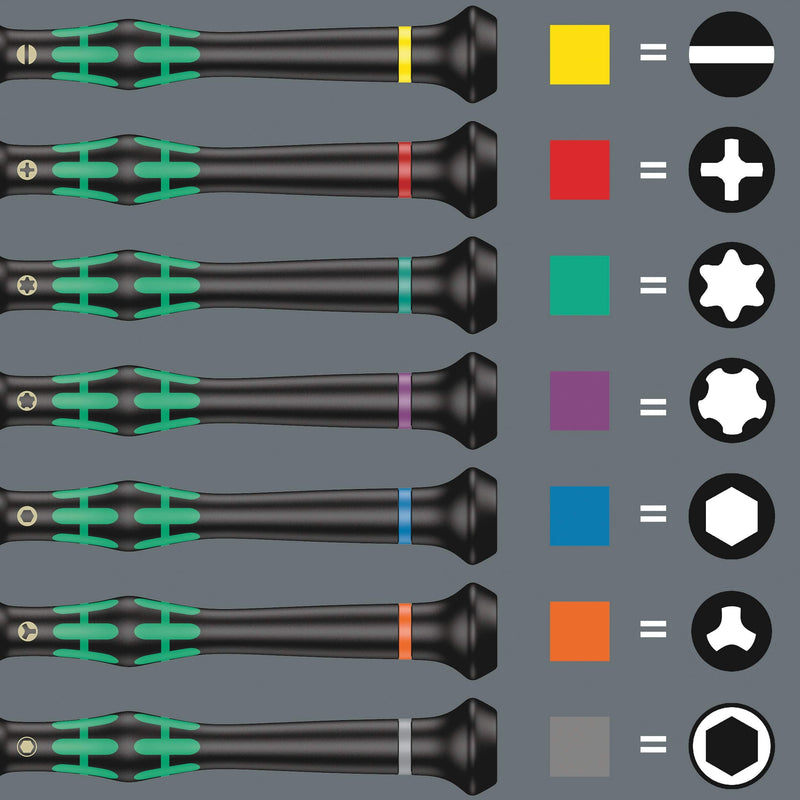 Wera - 5118158001 Kraftform MIcro 2069/6 Precision Nutdriver Set, 6-Piece