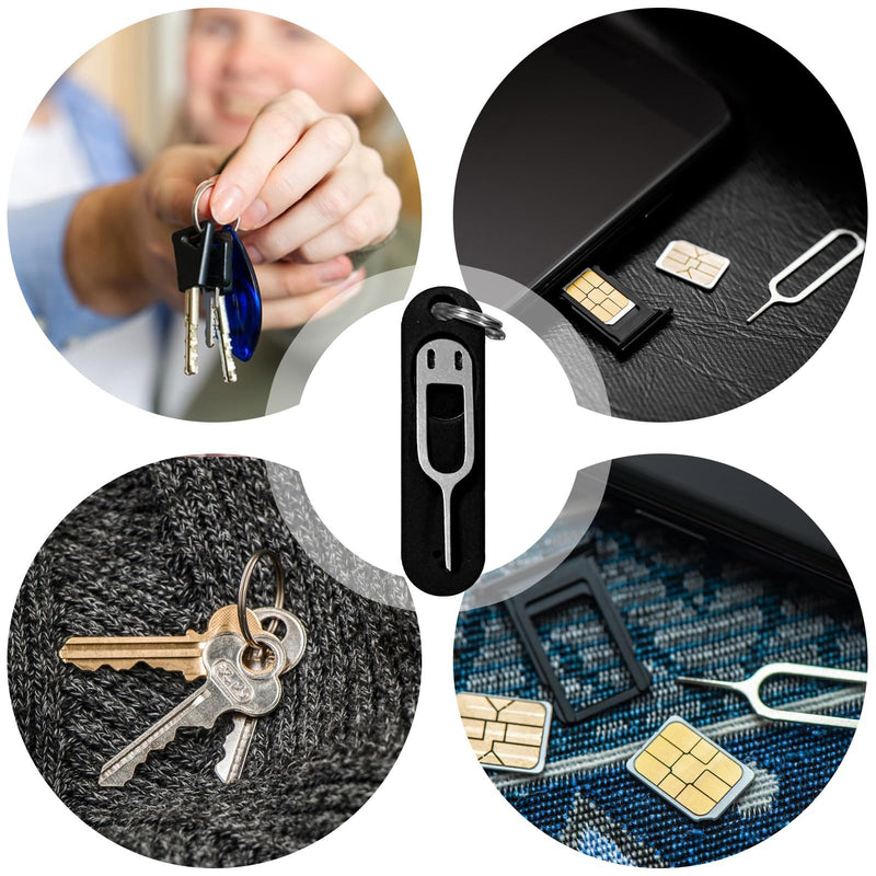 Ejector Tool,Needle Opener Removal Tools for Card - Detachable Keychain Charm Card Tray Eject Pin, Tray Opening Tool for Cell Phone Smartphone Black
