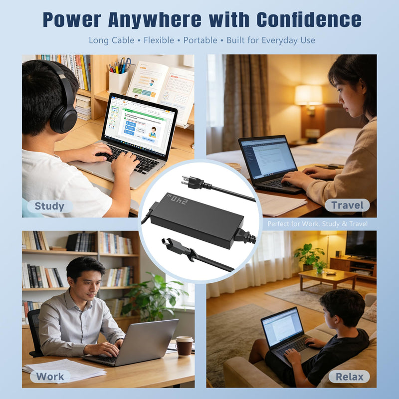 240W Laptop Charger Compatible with Asus ROG Zephyrus G14 G16 GU605 TUF Gaming A18 A16 A14 ProArt PX13 P16 ROG Flow Z13 GZ302EA Laptop Charger 20v/12a Rectangle Conn Tip