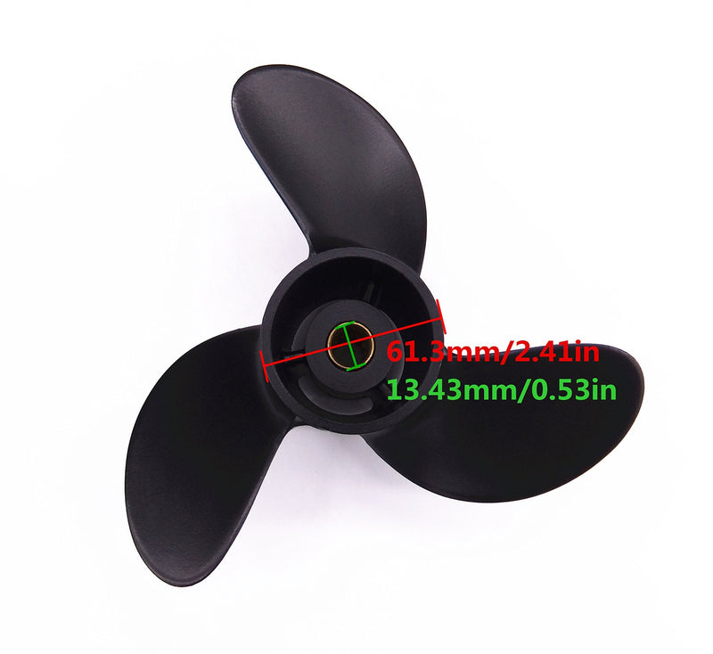 SouthMarine 7.8x8 Aluminium Alloy Propeller for Tohatsu for Nissan 3R1-W64516-0 3R1W645160M 3R1-B64516-1 3R1B645161M for Mercury Mariner 48-812950A02 for Evinrude Johnson OMC BRP 0766541 4HP 5HP 6HP