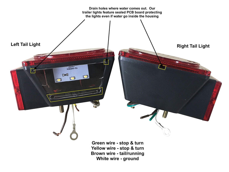  [AUSTRALIA] - MAXXHAUL 70460 12V LED Trailer Tail Lights (Turn/Stop/Signal-Left/Right-DOT Compliant) LED Trailer Turn Lights