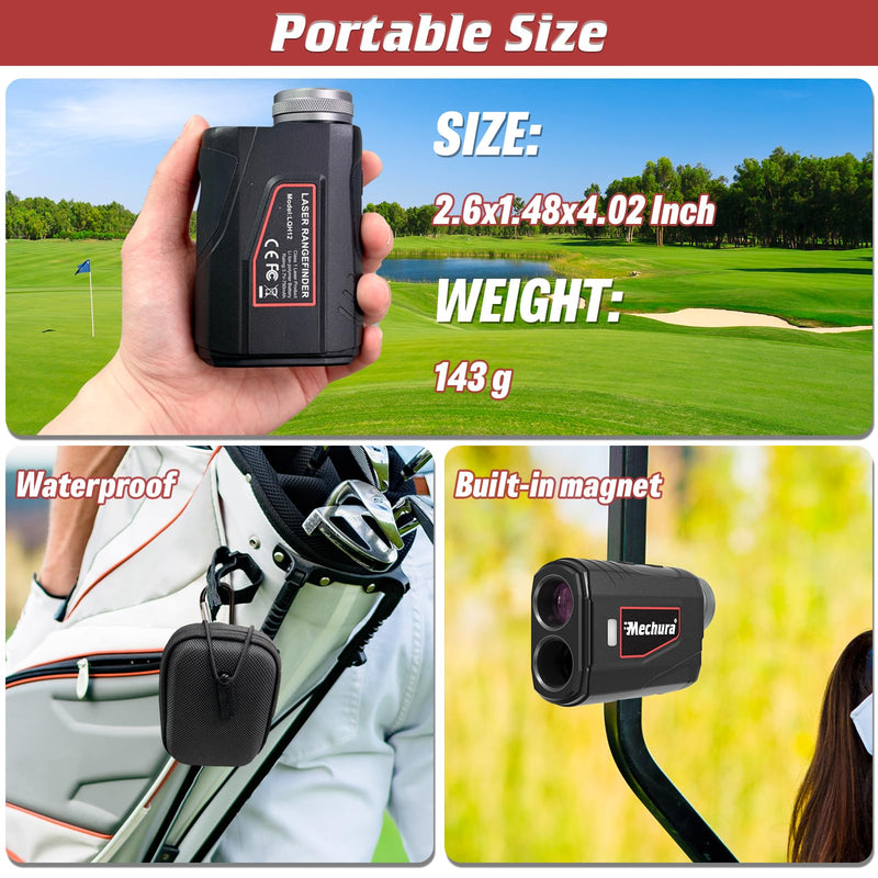Golf Rangefinder 1300 Yards with Slope, 6X Magnification | Laser Range Finder for Hunter, Flag Lock Vibration & Magnetic, Rechargeable Golf Accessories for Men, Hunting Gifts for Men