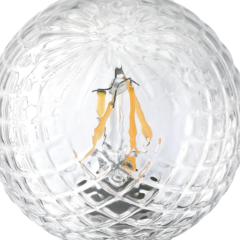 Westinghouse 5268020 5.5 Watt (40 Watt Equivalent) Cut Glass G25 Dimmable Clear Filament LED Light Bulb, Medium Base, 6 Pack 6 Count (6 Packs of 1)