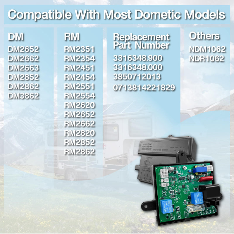 𝟐𝟎𝟐𝟒 𝙐𝙥𝙜𝙧𝙖𝙙𝙚𝙙 RV Fridge Circuit Board 3316348.900 Compatibility with Dometic DM2652 RM2652 RM2852 etc Refrigerator/Fridge, Replace RV Power Module Board, Fridge Circuit/Control Board