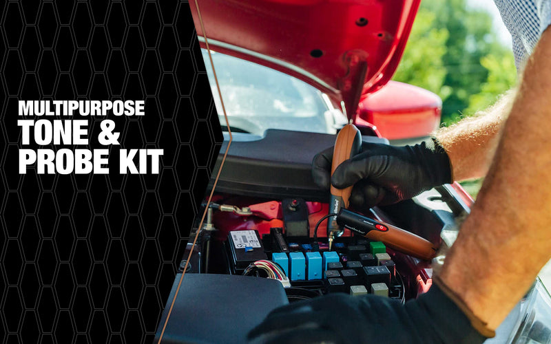 Southwire Contractor Tone Probe Kit - Fast Cable Tracing Behind Walls - On-Board Test Lead Storage - Flashlight - Signal Strength Indicator - Nylon Case