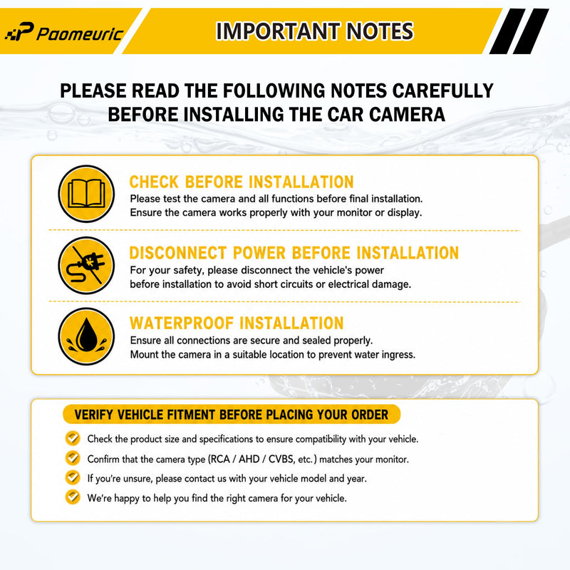 23378804 Rear View Backup Camera Compatible for Chevy Tahoe Suburban for GMC Yukon/Yukon XL for Cadillac Escalade/Escalade ESV Back up Camera for Cars Replaces 23404613 23432248 Black