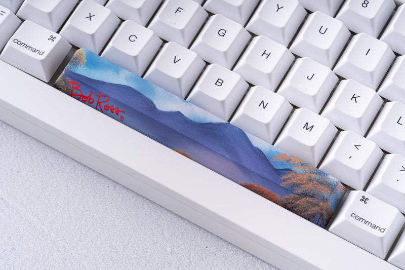 Officially Bob Ross Keycaps -Panoramic Scenic Spacebars& Escape Key with Dye-Sublimated Art, 1.5mm Thick PBT, Cherry Profile- 6.25u and R1 1u MX Compatible 4 Scenic Spacebars & Bob Ross Esc Key Bundle