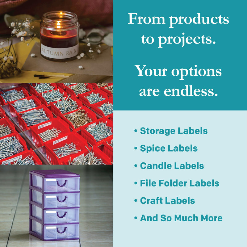 Premium Label Supply White File Folder Labels – 3.4375" x .667" – Laser/Inkjet Compatible – (30 per Sheet) 25 Sheets – 750 Total Adhesive Labels 750 Labels
