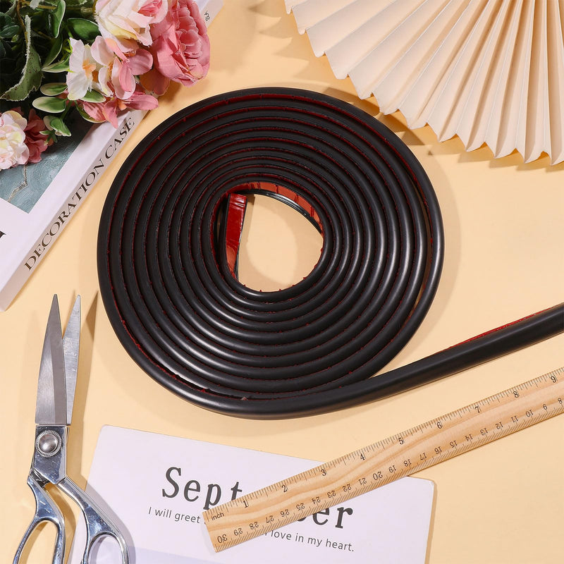 5.46 Yards Self-Adhesive Cable Hider Wire Cords Covers for Wall PVC Flexible Wire Cover Cable Raceway for Home Office, Black