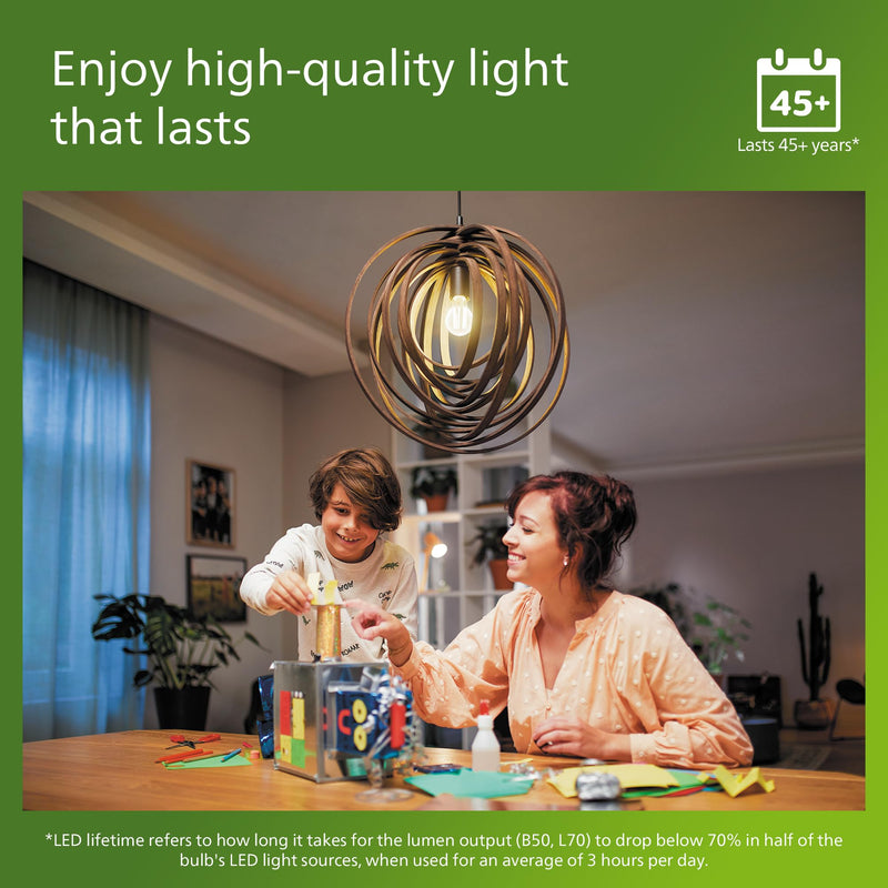 PHILIPS LED 60W A19 12-Pack Ultra Efficient Soft White (2700K) 850 Lumen (5W = 60W) Dimmable Clear, Flicker-Free Light Bulbs 60w Clear 12 Pack