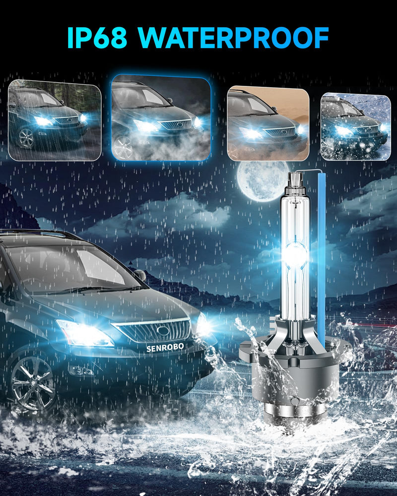 Fit for Lexus 2004-2009 RX330 RX350 RX400H 2005-2006 LS430 ES RX 330 D2S HID Xenon Headlight Bulbs, 350% Brightness, Low Beam Light Bulb, 8000K White Blue, Pack of 2 D2S-8000K