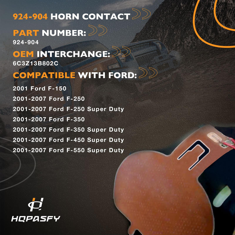 924-904 Horn Contact Compatible with 2001-2007 Ford F-150 F-250 F-350 F-450 F-550 Super Duty Replace# 6C3Z13B802C