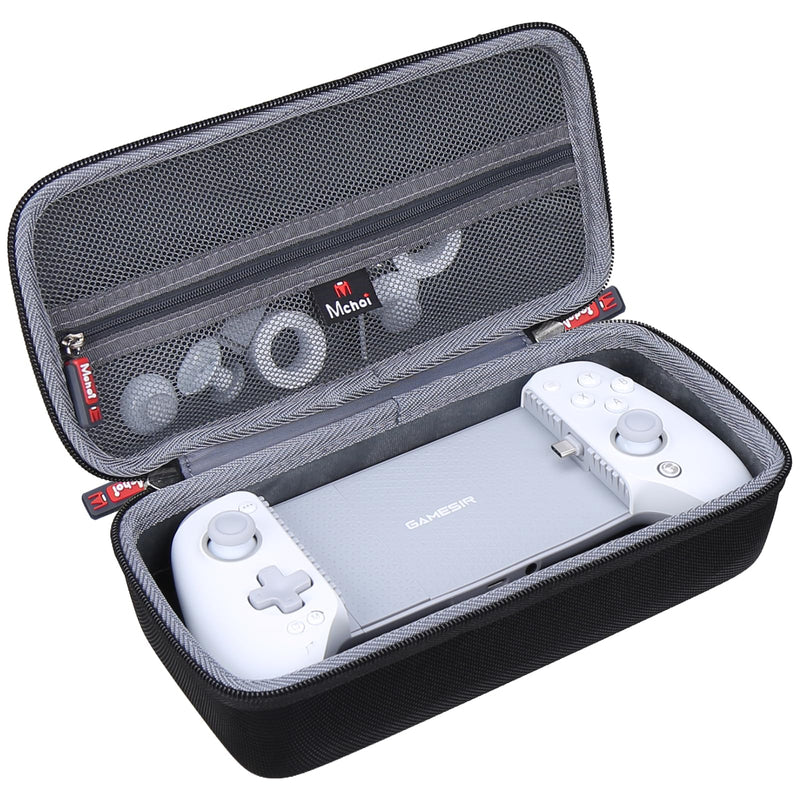 Mchoi Hard Carrying Case for GameSir G8 Plus MFi / G8 Plus / G8+ Mobile Game Controller, Shockproof EVA Travel Organizer with Zipper & Wrist Strap