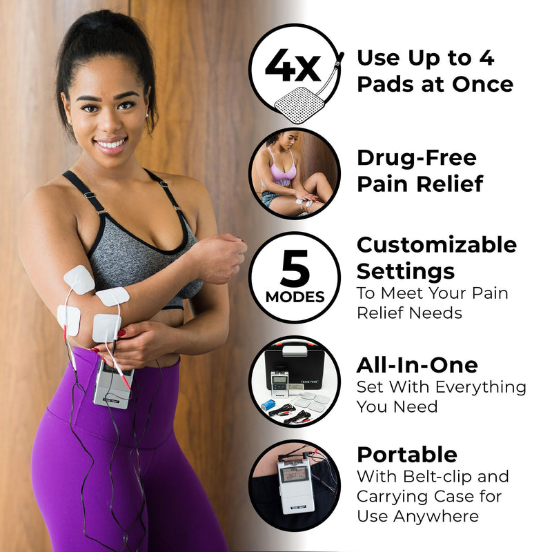 TENS 7000 Digital TENS Unit with Accessories - Muscle Stimulator Machine for Back Pain Relief, Sciatica, Neck, Nerve, Shoulder, Hip, Elbow, Muscle Pain Relief