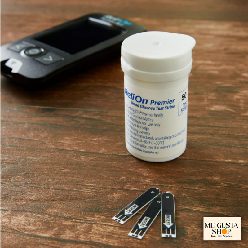 ReliOn Premier Blood Glucose Test Strips, 50 Count, + me Gusta Sticker