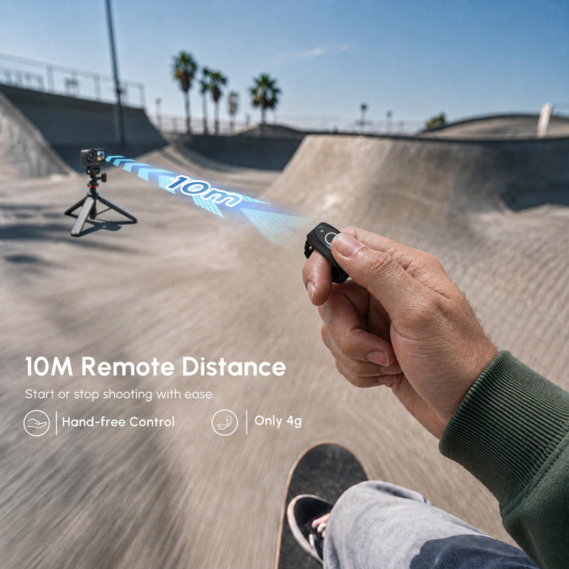 Wireless Remote for DJI Controller Ring Shutter Action 5pro/6/4 Accessories | Finger Mini Camera Bluetooth Snapshot Wake-Up Control Waterproof Magnetic Charging for Fingertip Bike Handlebars Fishing Rods