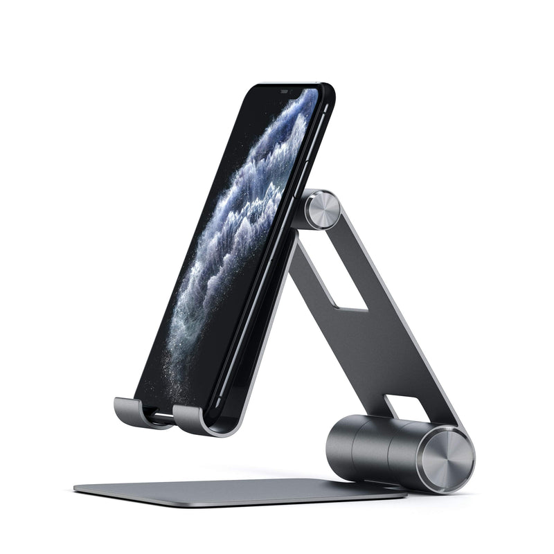 Satechi R1 Multi-Angle Foldable Tablet Stand, Compatible with iPad Air/Pro M4/M3, iPad mini, iPhone 17 and More - Space Gray