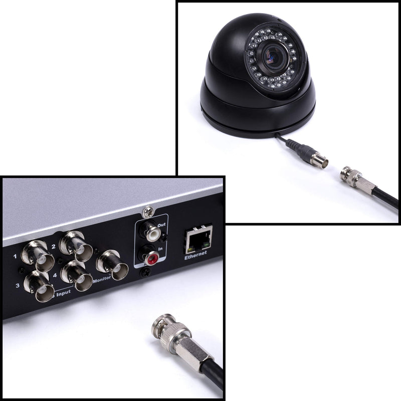 THE CIMPLE CO RG59 Coaxial Cable Connector, Screw On (Twist On) - SDI, HD-SDI, CCTV, Security, Video Card, Camera, Solderless - RG59 - Pack of 10 10 Pack Silver RG59