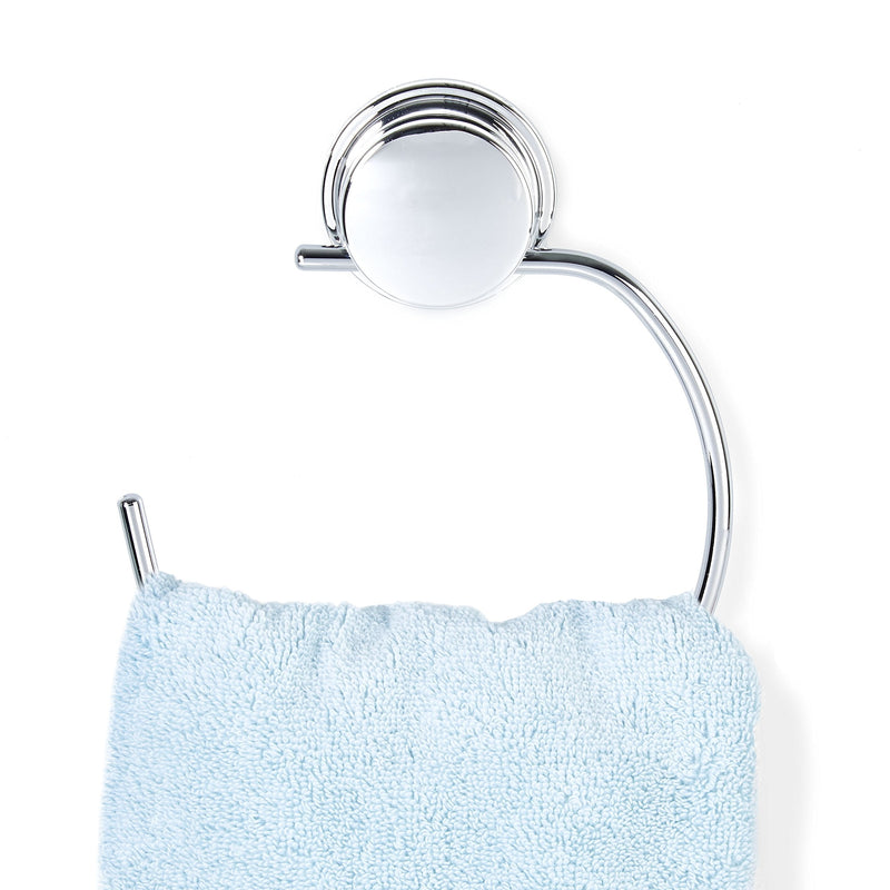 Better Living Kroma Stick 'N Lock+ Toilet Paper/Towel Holder, Multi-Purpose Wall Mounted Toilet Paper Holder, Wall Mounted Towel Holder for Flat, Finished Surfaces, Waterproof Tape, No Drill, Chrome No Size Toilet Paper/Hand Towel Holder