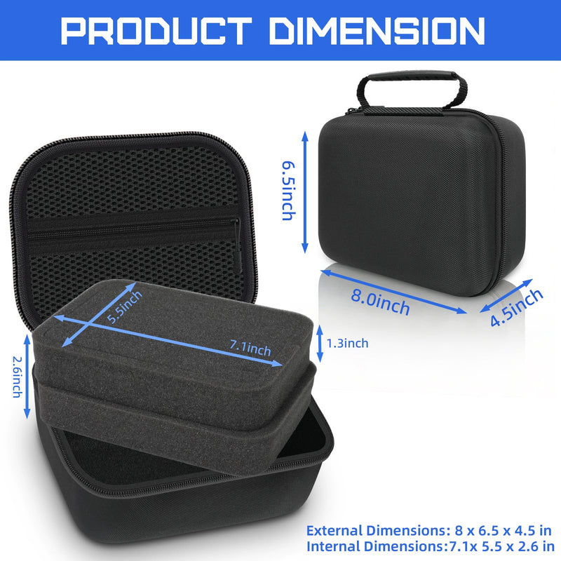 Hard Storage Case 7.1×5.5×3'' with DIY Custom Foam for Electronics Devices | Shockproof & Dustproof EVA Shell, Cuttable DIY Foam, Compact Portable, for Cameras, Drones & Mini Instruments 7.1 x 5.5 x 3 in Black