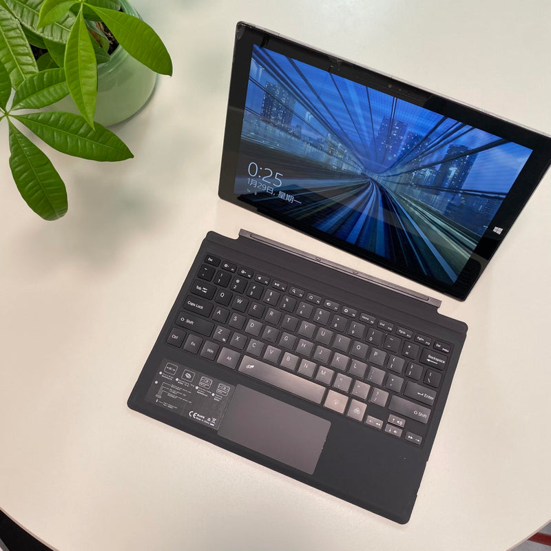 Type Cover for Microsoft Surface Pro 7+ / Pro 7/6 / 5/4 / 3, 12.3 inch, Ultra-Slim Wireless Bluetooth Tablet Keyboard with Multi Touchpad (Black Gray) Black Gray