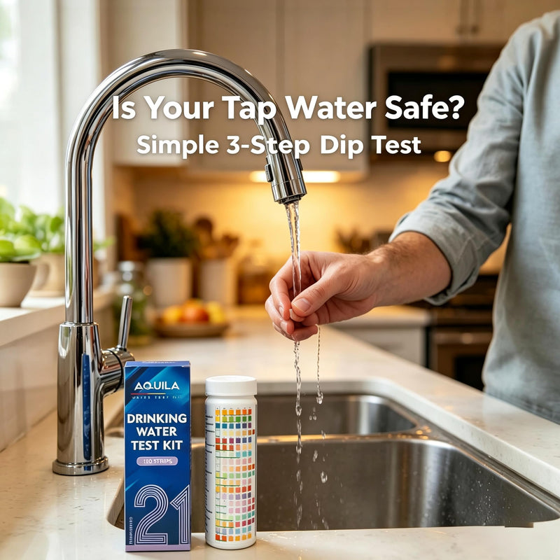 Drinking Water Test Kit 21 in 1, 150CT Water Testing Strips for Home Tap, Well, Pool, Hot Tub, Water Tester for Hardness, pH, Iron, Copper, Chlorine, Nitrite, Lead, Alkalinity, Flouride, & More