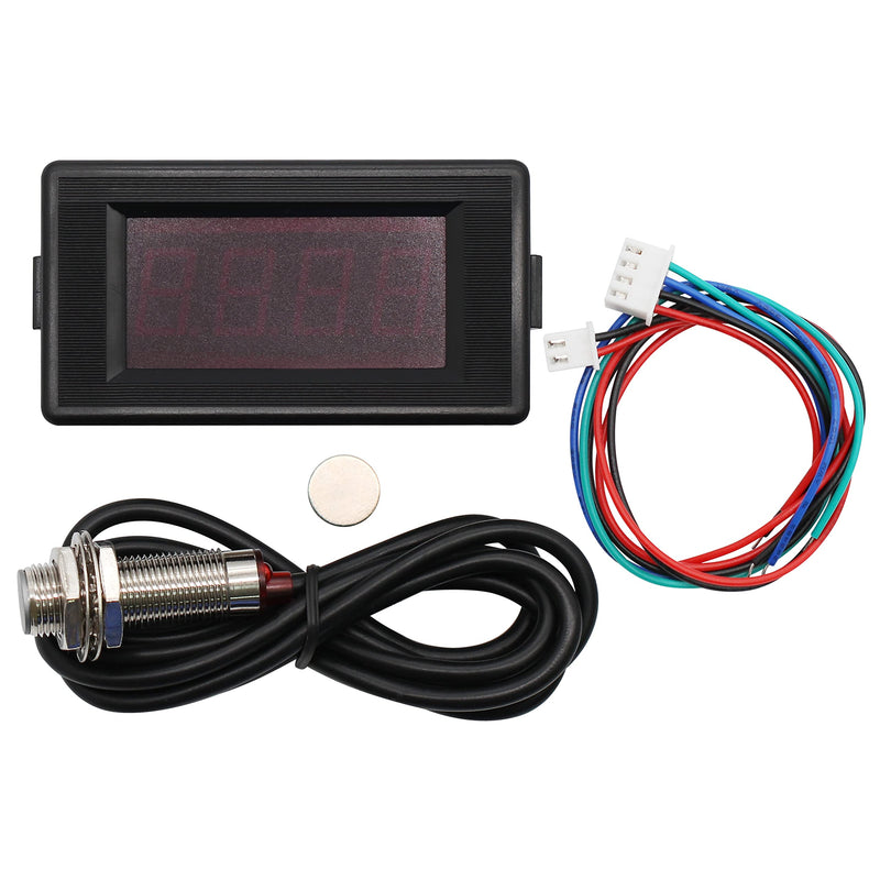 DIGITEN DC 12V 4 Digital Red LED Counter Meter Up Down+Hall Proximity Switch Sensor NPN