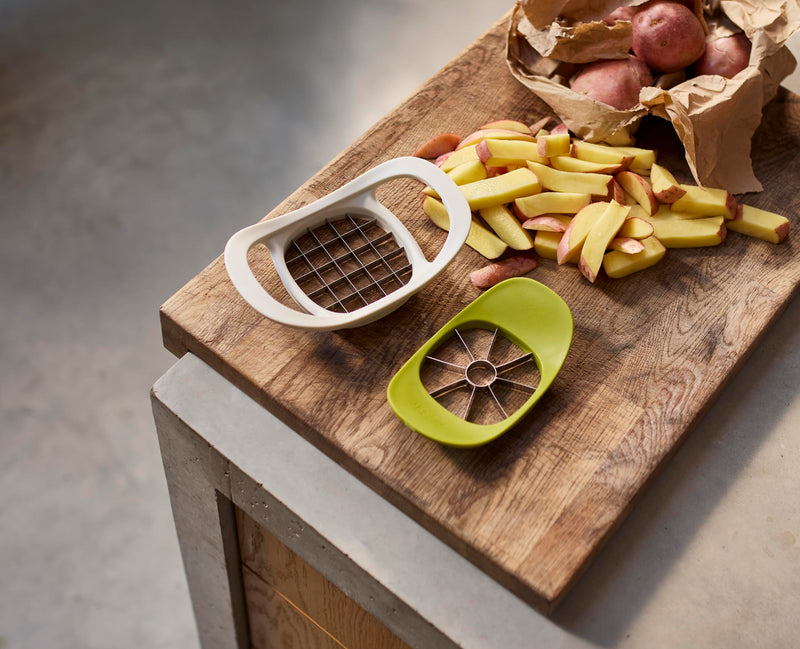 Joseph Joseph Nest Press 2-in-1 Apple Corer & Divider and Potato Chipper, Stainless Steel blades, BPA free, Dishwasher safe